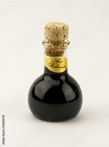Traditional italian balsamic vinegar isolated on white backgroun