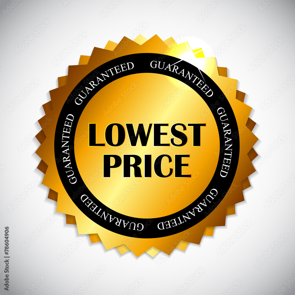 Lowest Price Label Vector Illustration