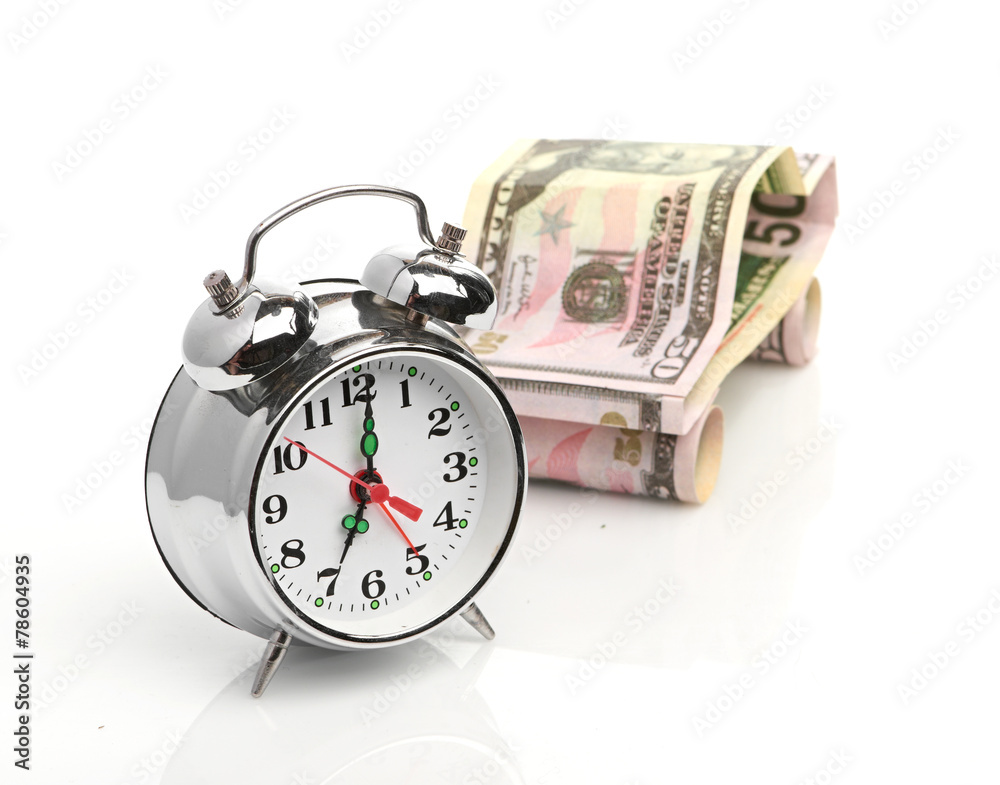 time buy car concept (car made from dollar time buy car concept (car made from dollar