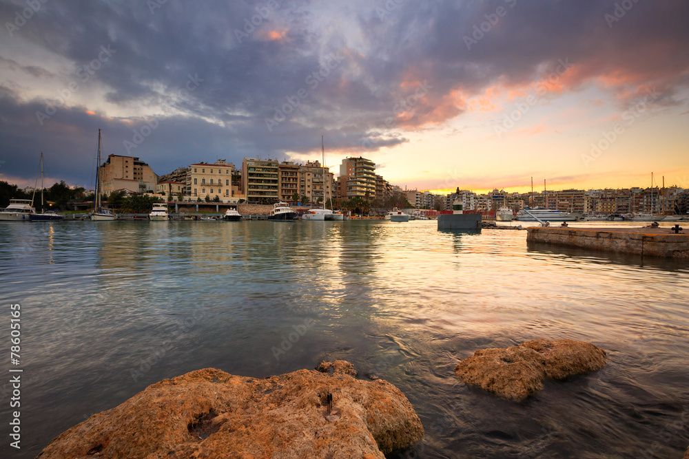 Fototapeta premium Yachts in Zea Marina in Athens, Greece.