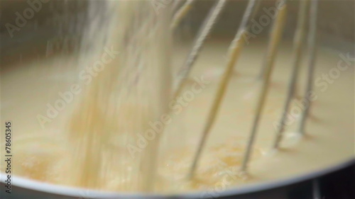 Slow motion of flan cooking. Find similar in our portfolio.