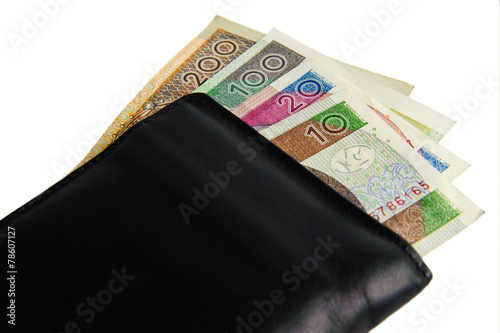 Banknotes isolated on white photo