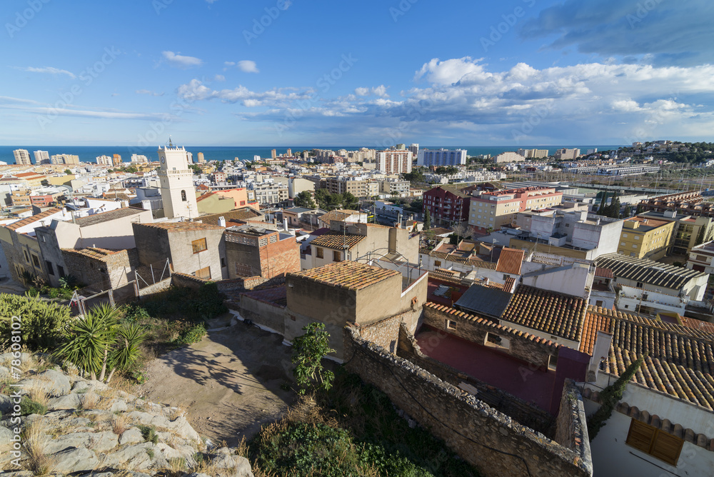 Vista de Oropesa del Mar desde el castillo. (Castellón, España).