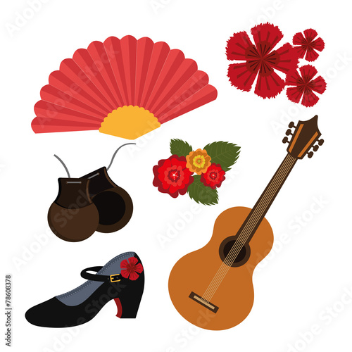 Flamenco design, vector illustration.