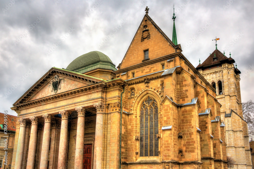 Saint Pierre Cathedral of Geneve in Switzerland Saint Pierre Cathedral of Geneve in Switzerland