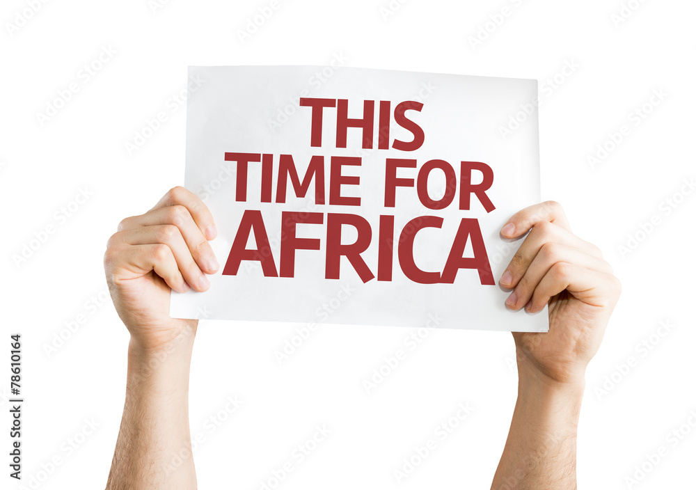 This Time for Africa card isolated on white background This Time for Africa card isolated on white background