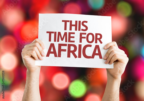 This Time for Africa card with colorful background