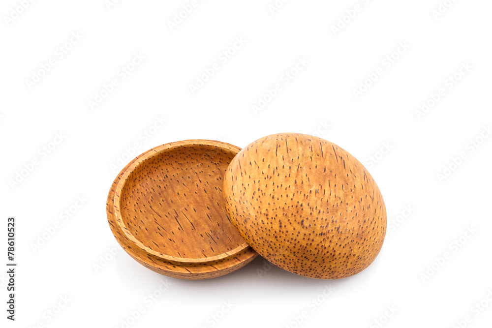 Small wooden box or container palm wood product. Small wooden box or container palm wood product.