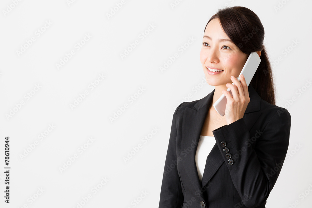 asian businesswoman on white background asian businesswoman on white background