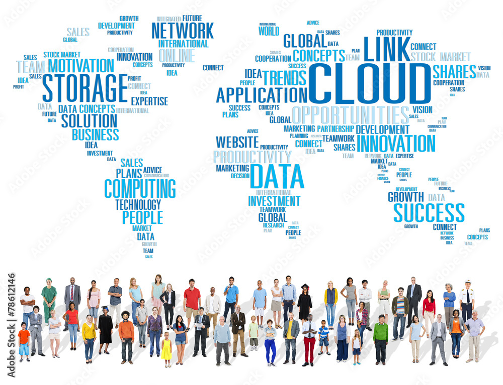 Link Cloud Computing Technology Data Information Concept Link Cloud Computing Technology Data Information Concept