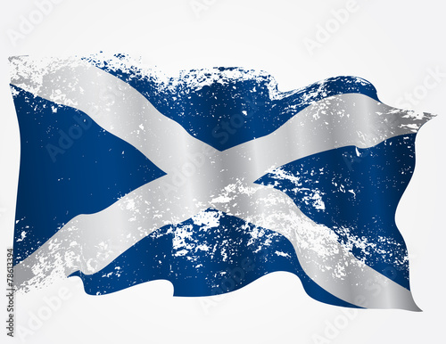 Scotland or Scottish grunge flag photo