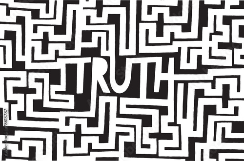 Complex truth as an intrincated maze photo
