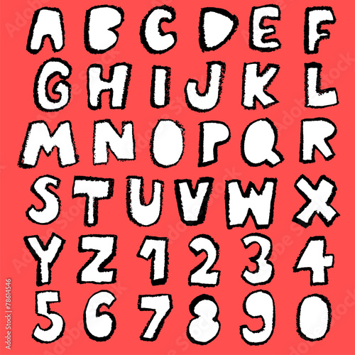 fun sketchy font collection black and white