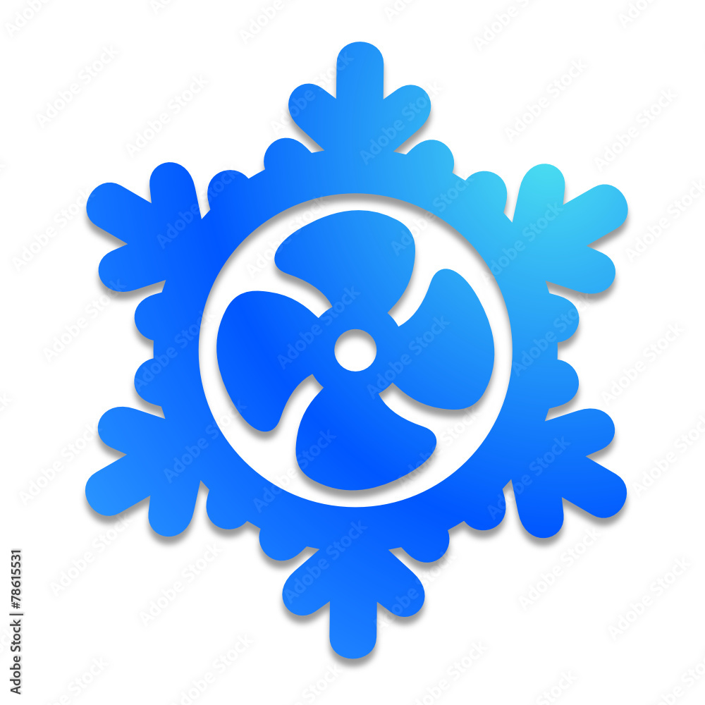 logo climatisation ventilation froid frais flocon Stock Vector | Adobe Stock