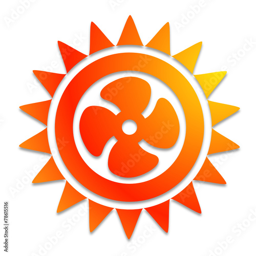 logo climatisation ventilation chaud chaleur soleil