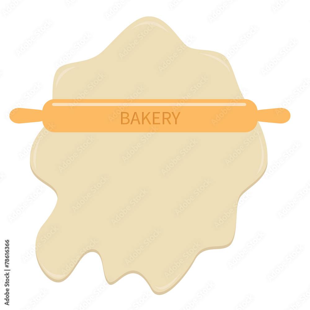 Roll out dough wooden rolling pin plunger bakery Template Flat Roll out dough wooden rolling pin plunger bakery Template Flat