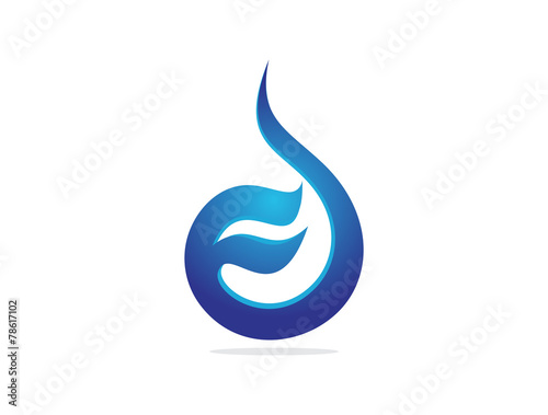 F letter liquid logo icon template