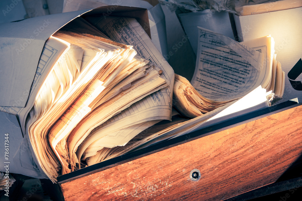 Dirty messy paper documents Dirty messy paper documents