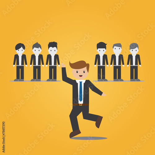 Vector of Businessman best choice.Right man Right job