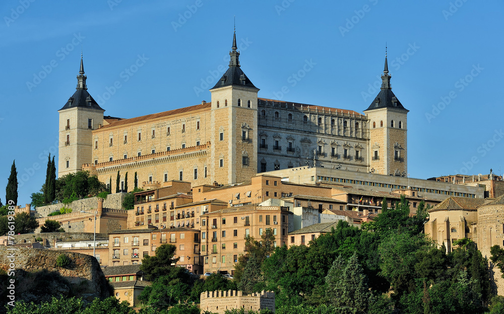 Alcazar and old part of Toledo, Spain