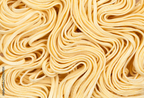 Raw asian ramen noodle texture