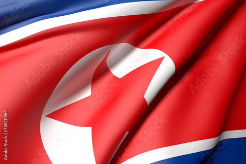 north korea flag photo