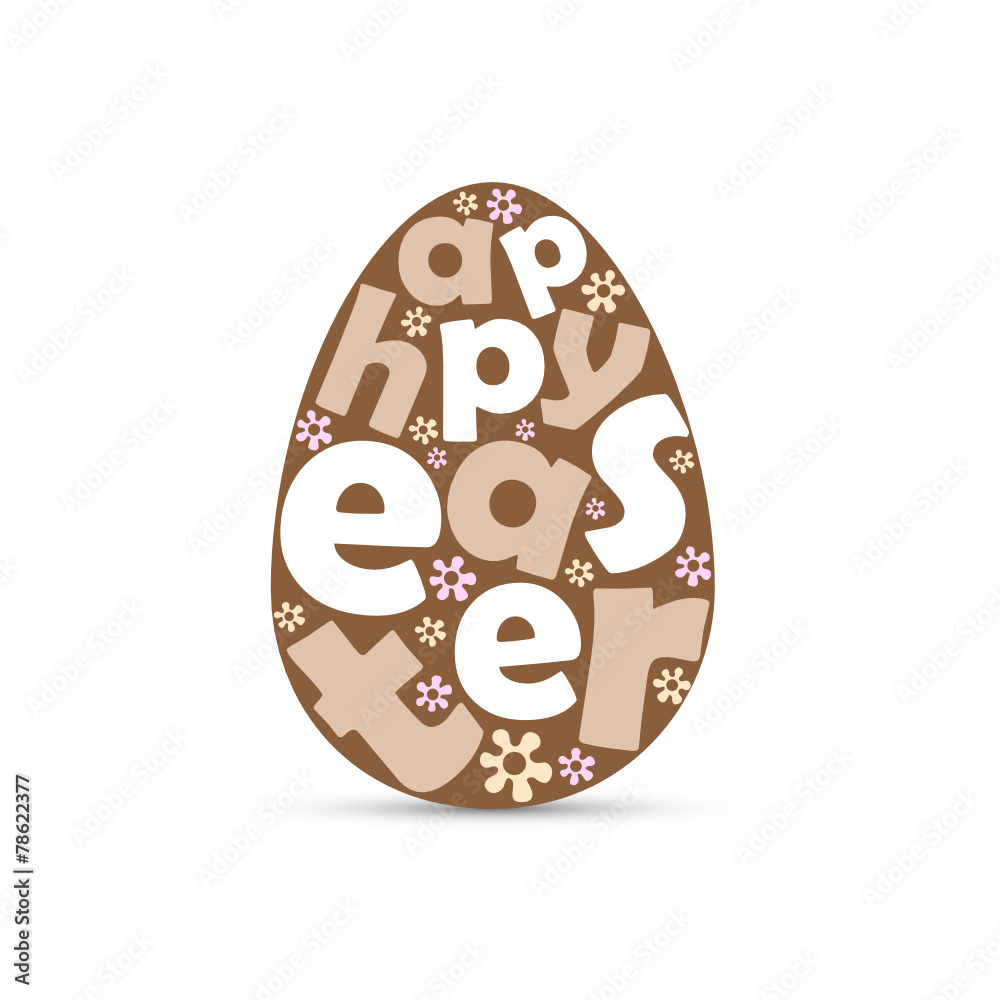 Obraz premium “HAPPY EASTER” EGG (icon symbol design decorated)