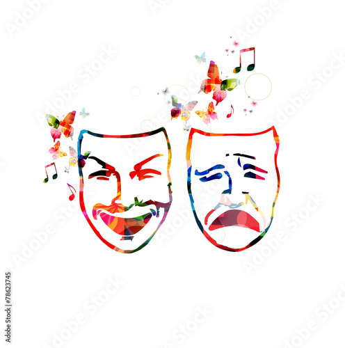 Colorful theater masks