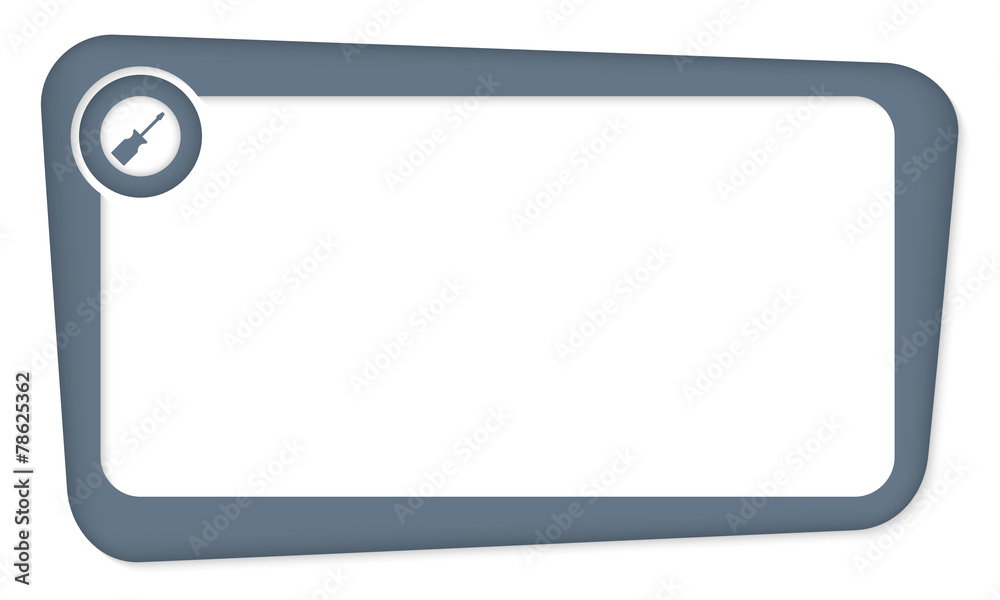 box for insertion text with screwdriver box for insertion text with screwdriver