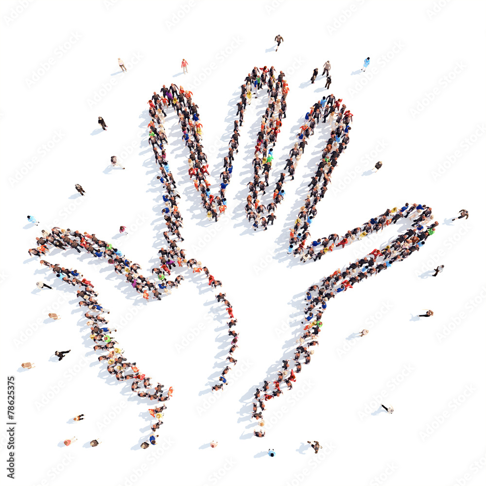 People in the form of an abstract symbol business. People in the form of an abstract symbol business.