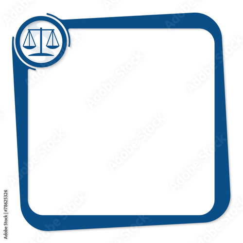 vector box for any text with law symbol
