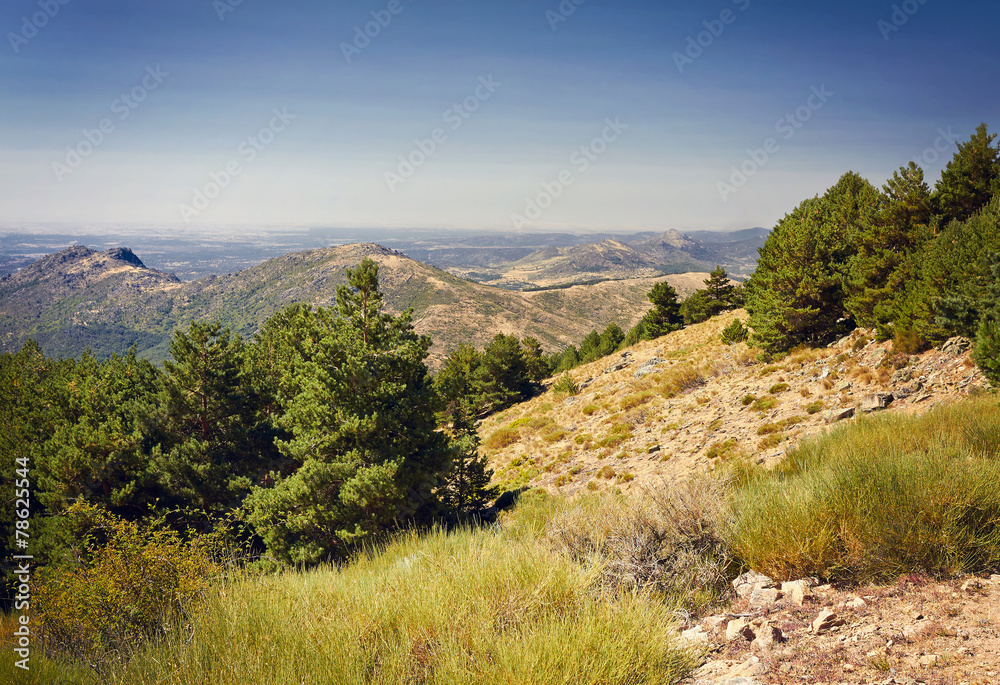 Barren hills above El Escorial