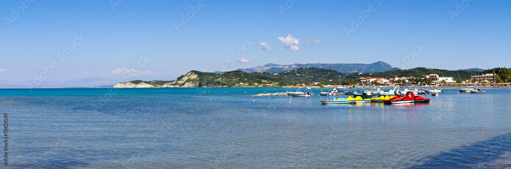 Seashore in Sidari  on Corfu island, Greece