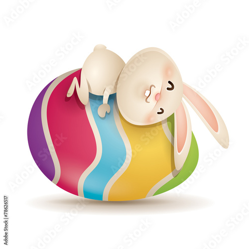 Easter bunny and egg