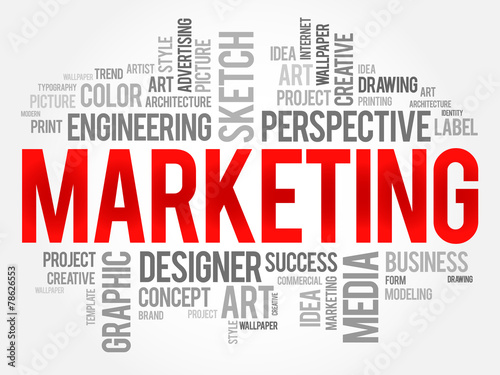 MARKETING word cloud, business concept