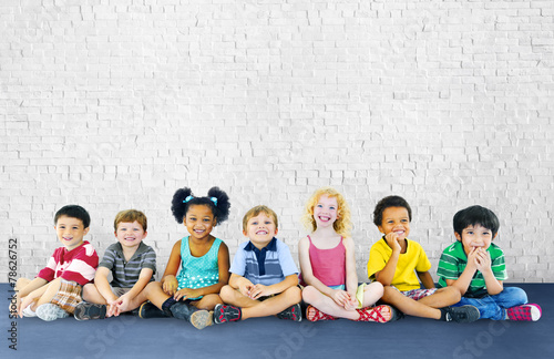 Children Kids Happiness Multiethnic Group Cheerful Concept