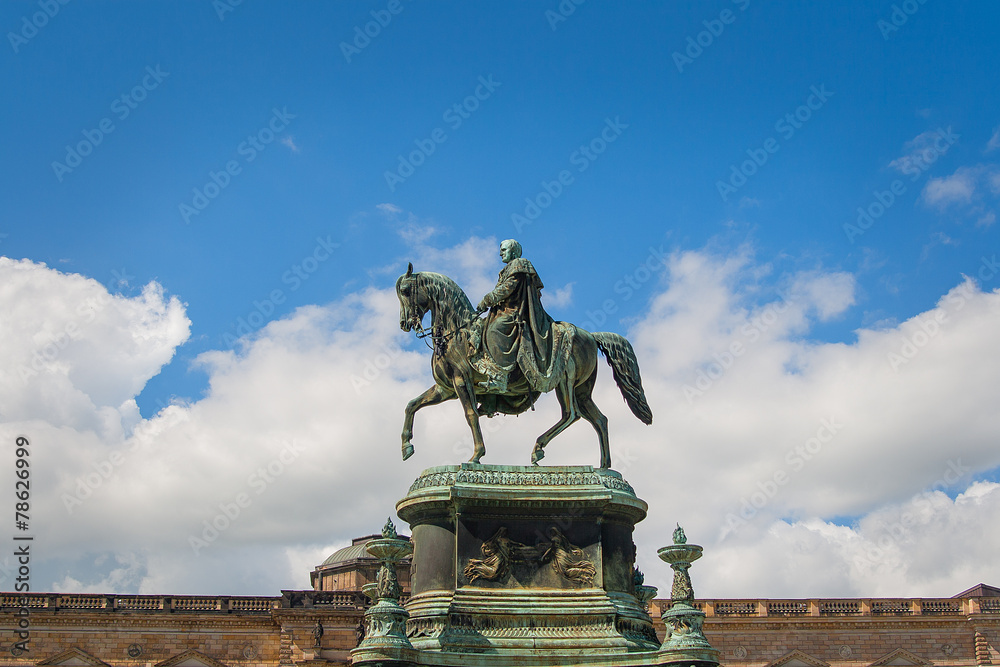 DRESDEN - equestrian statue of King John