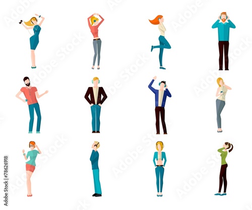 People Listening To The Music