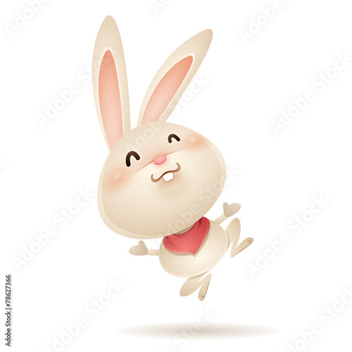 Easter bunny feeling excited