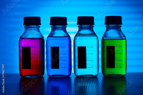 Schilderij op canvas set of of food colorants, food additives