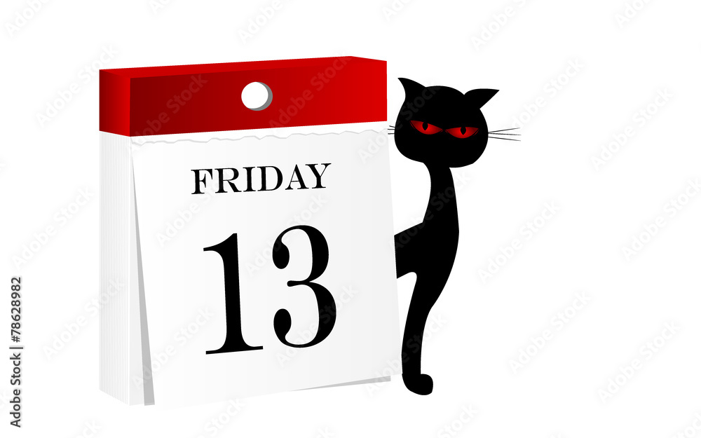 Friday 13th calendar - obrazy, fototapety, plakaty 
