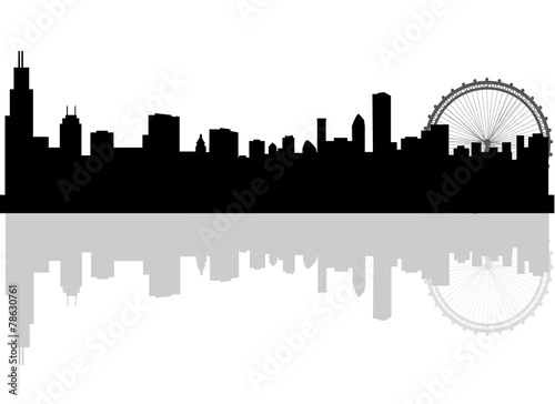 silhouette chicago city