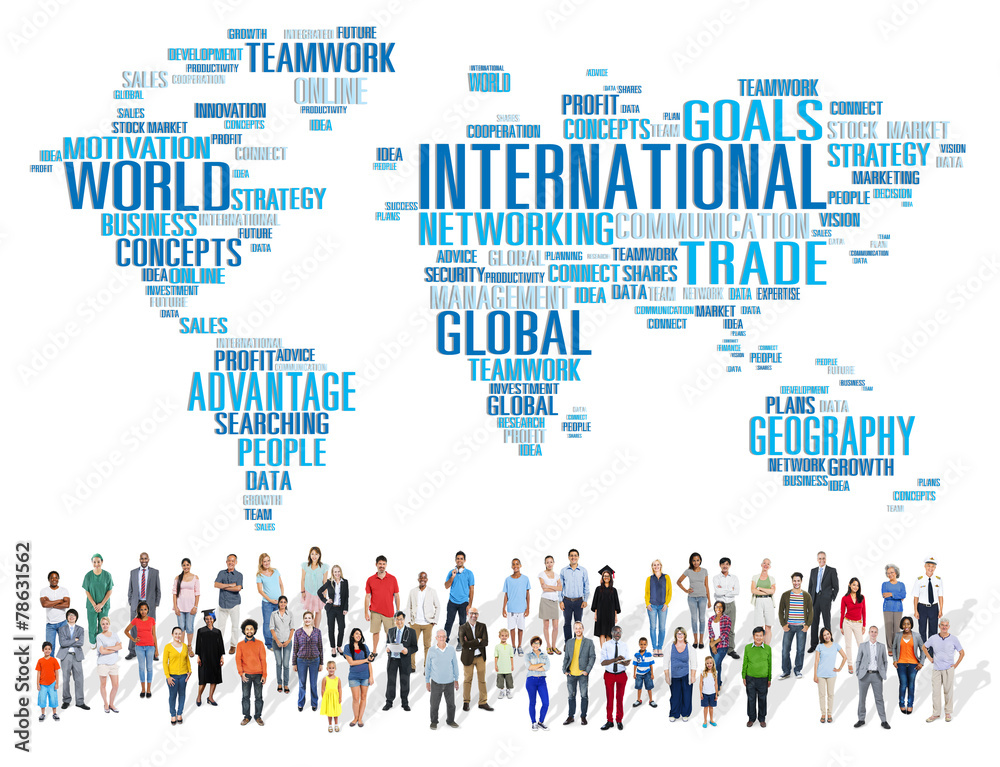 International World Global Network Globalization Concept International World Global Network Globalization Concept