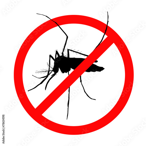 Prohibition sign for mosquitos on