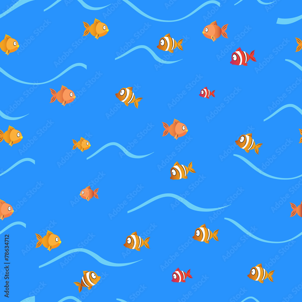 Naklejka premium vector background with fish