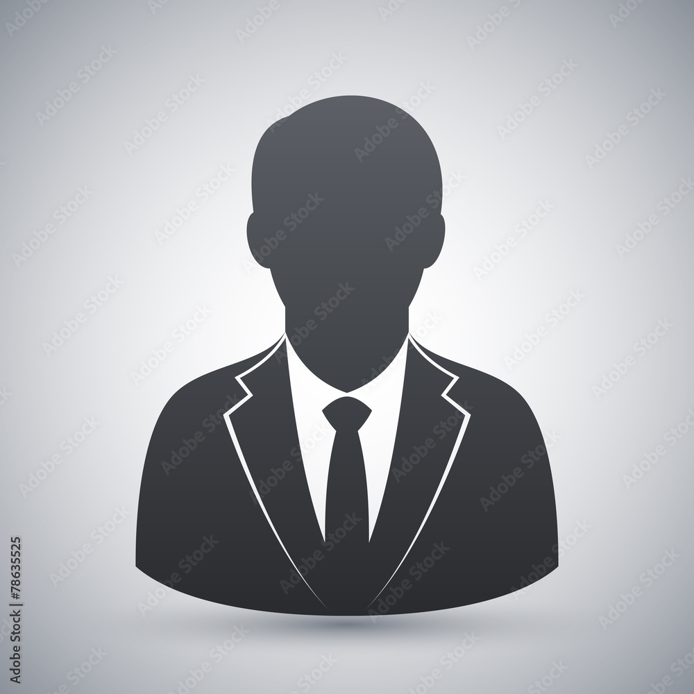 Vector user icon of man in business suit Vector user icon of man in business suit