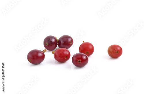 coffee beans on white background.