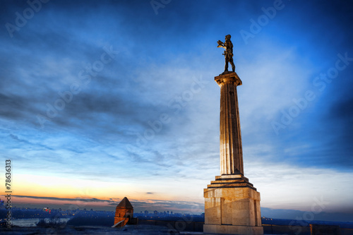 Statue of Victory in capital city Belgrade, Serbia photo