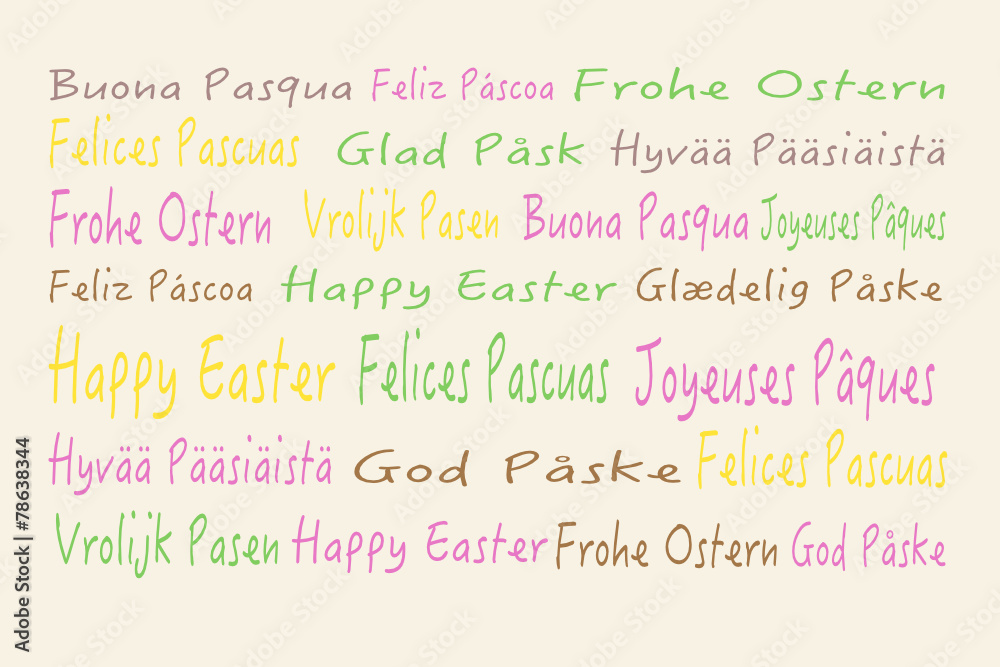 Frohe Ostern mehrsprachig