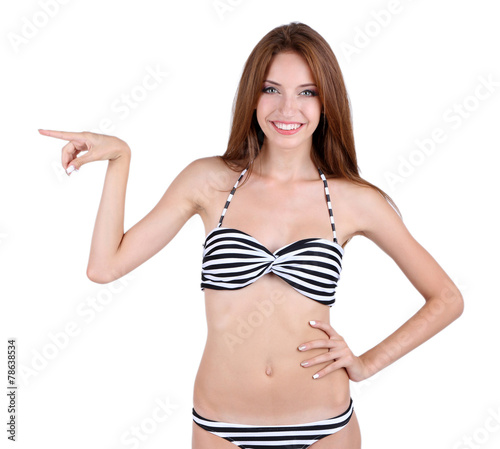 Beautiful young woman in sw...